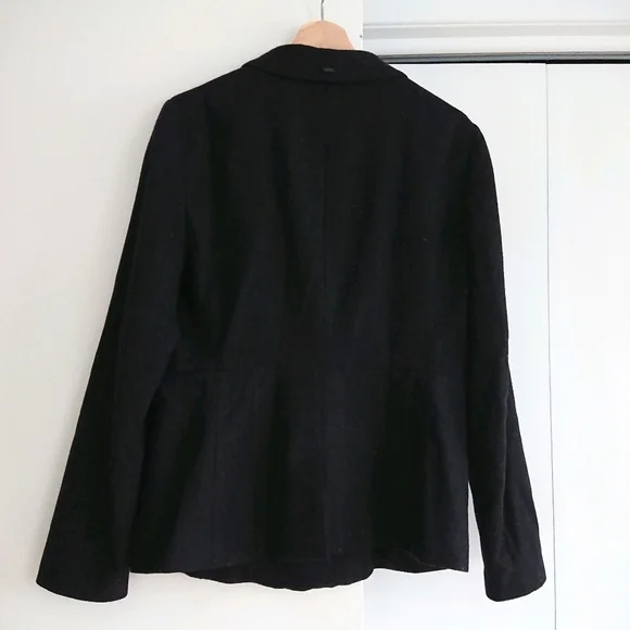 Armani Jeans black half-pleated blazer - Picture 4 of 4